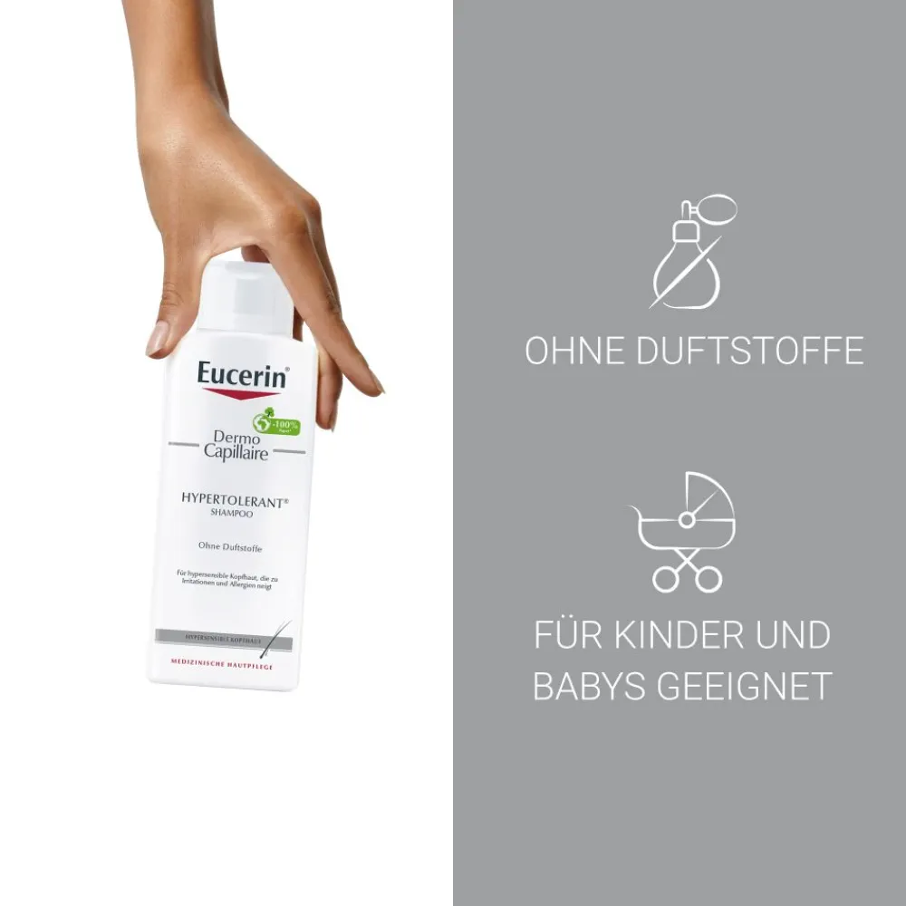 DermoCapillaire Hypertolerant Shampoo – besonders hautfreundliches und mildes Shampoo für hypersensible Kopfhaut - Jetzt 20 % mit dem Code 20 sparen>Eucerin Best