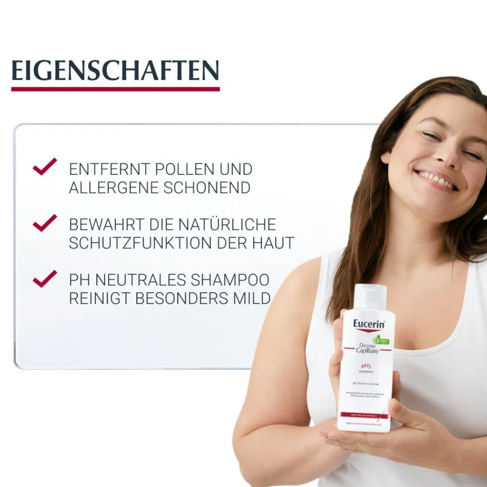 DermoCapillaire pH5 Shampoo – mildes und pflegendes Haarshampoo für empfindliche Kopfhaut - Jetzt 20 % mit dem Code 20 sparen|Eucerin Outlet