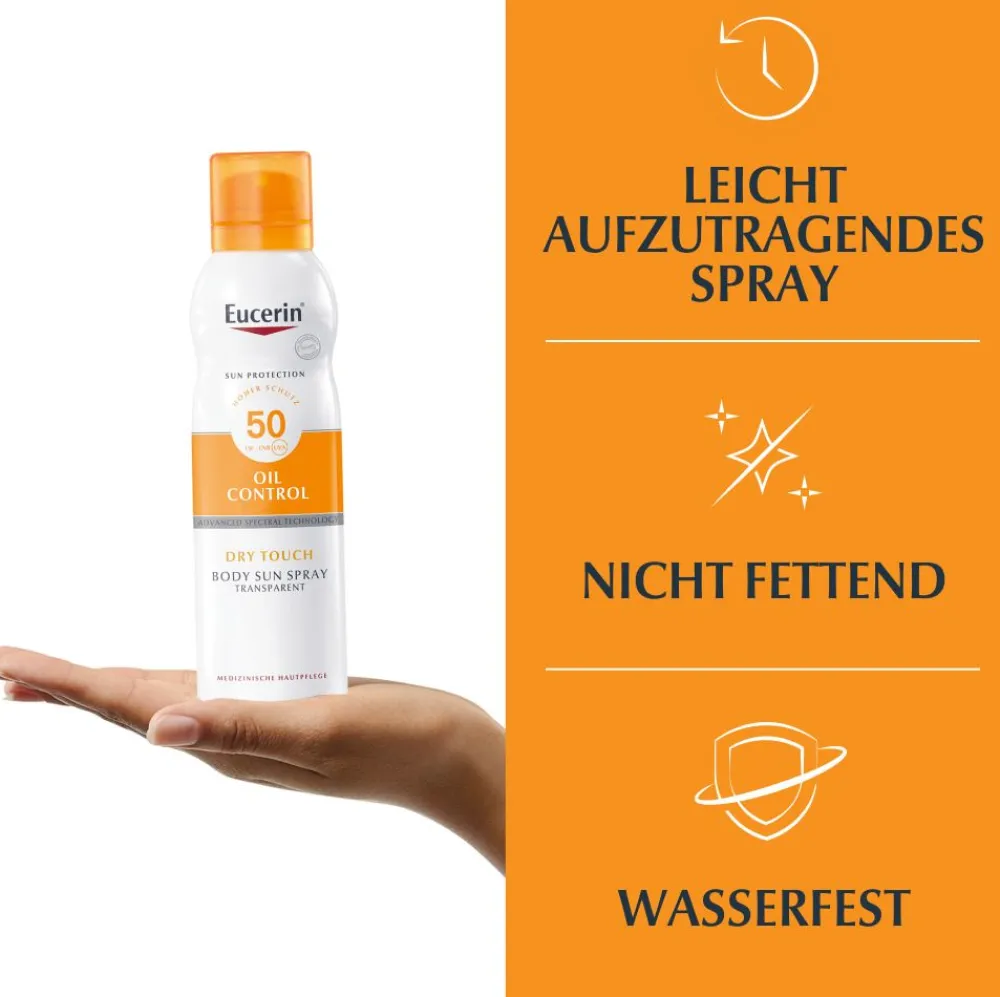 ® Oil Control Dry Touch Spray LSF 50 – Sonnenschutzspray, auch für empfindliche und zu Akne neigende Haut - Jetzt 20 % mit dem Code 20 sparen>Eucerin Clearance