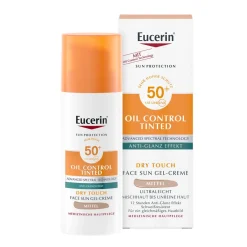 ® Oil Control Tinted Face Sun Gel-Creme mit LSF 50+ – getönter Sonnenschutz für fettige und unreine Haut – Mittel - Jetzt 20 % mit dem Code 20 sparen>Eucerin