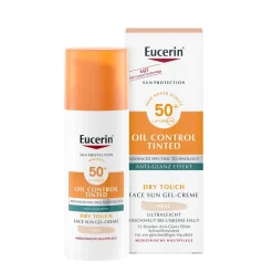 ® Oil Control Tinted Face Sun Gel-Creme mit LSF 50+ – getönter Sonnenschutz für fettige und unreine Haut – Hell - Jetzt 20 % mit dem Code 20 sparen|Eucerin Hot