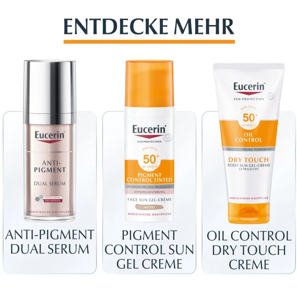 ® Pigment Control Sun Fluid LSF 50+ – Sehr hoher Sonnenschutz & sichtbare Milderung von vorhandenen Pigment- und Altersflecken - Jetzt 20 % mit dem Code 20 sparen>Eucerin