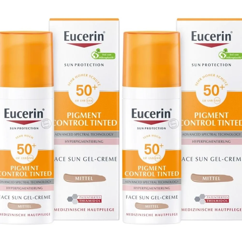 Eucerin® Pigment Control Tinted Face Sun Gel-Creme LSF 50+ – Getönter Sonnenschutz gegen Pigmentflecken – Mittel - Jetzt 20 % mit dem Code eucerin20 sparen| New