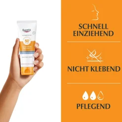 ® Sensitive Protect Face Sun Creme LSF 50+ – sehr hoher Sonnenschutz für trockene und empfindliche Gesichtshaut - Jetzt 20 % mit dem Code 20 sparen|Eucerin Outlet