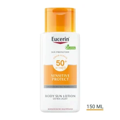 ® Sensitive Protect Sun Lotion Extra Light LSF 50+ – sehr hoher Sonnenschutz pflegt empfindliche Haut - Jetzt 20 % mit dem Code 20 sparen|Eucerin Hot