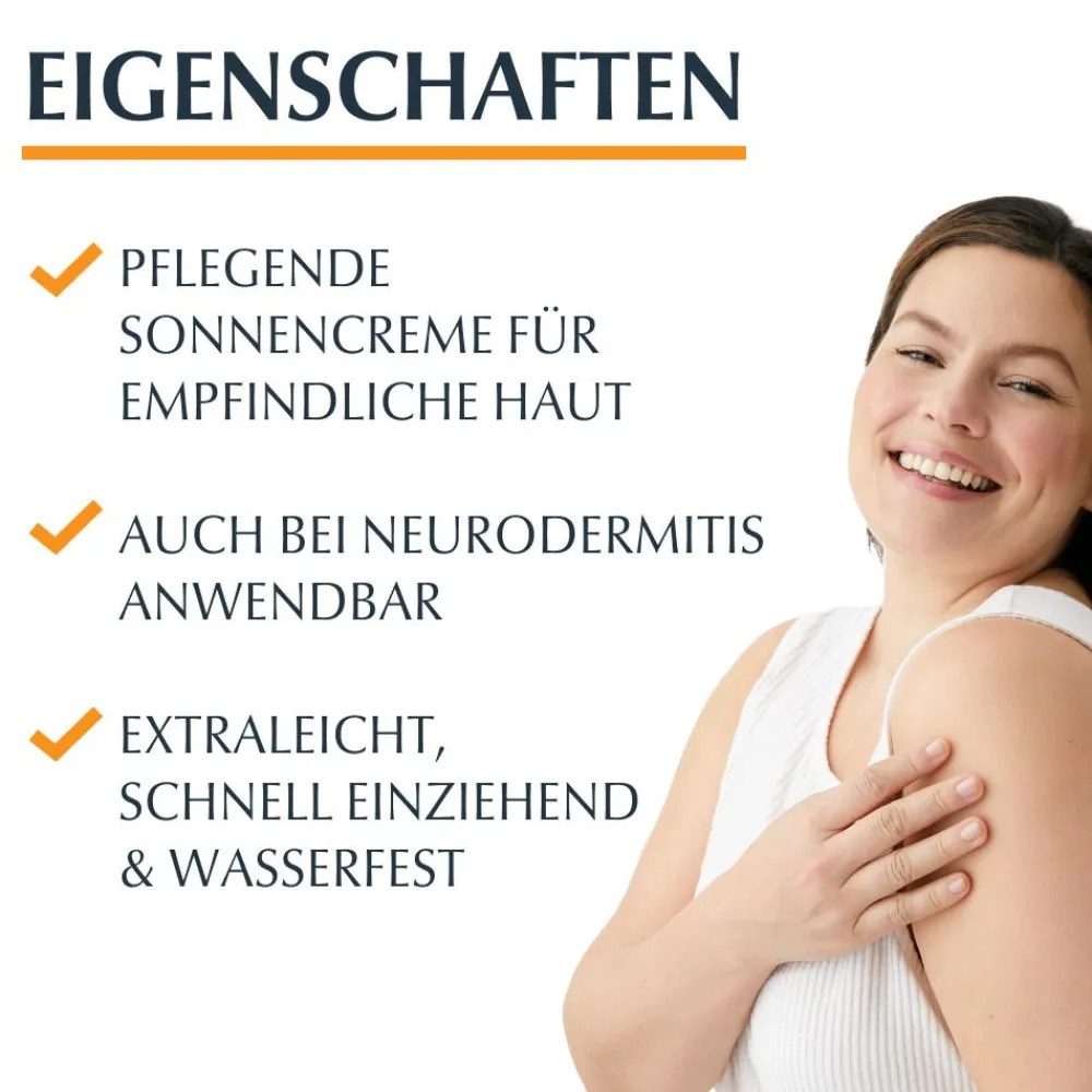 ® Sensitive Protect Sun Lotion Extra Light LSF 50+ – sehr hoher Sonnenschutz pflegt empfindliche Haut - Jetzt 20 % mit dem Code 20 sparen|Eucerin Hot