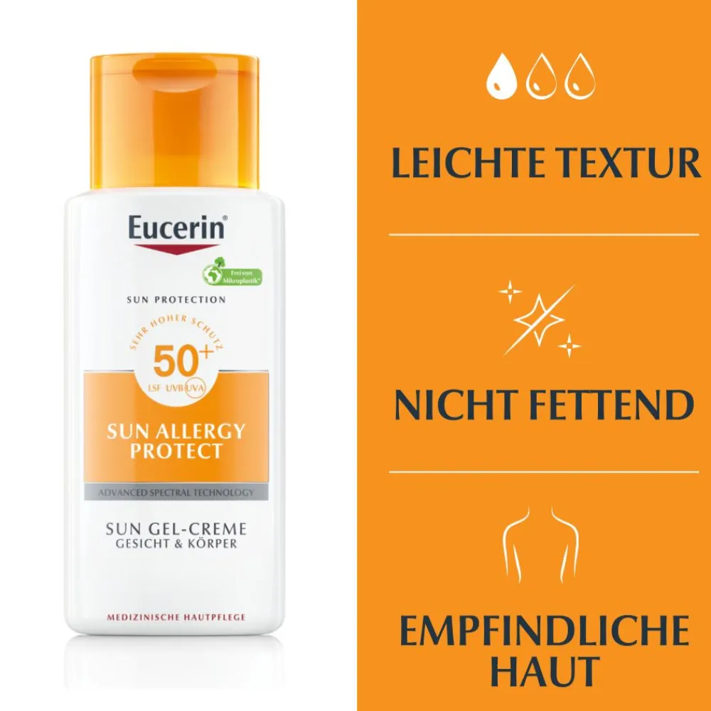 ® Sun Allergy Protect Gel-Creme LSF 50+ – Sonnenschutz für Hauttypen, die zu Sonnenallergien neigen - Jetzt 20 % mit dem Code 20 sparen|Eucerin New