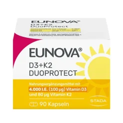 ® D3 + K2 DuoProtect – 4.000 I.E. Nahrungsergänzungsmittel mit zur normalen Funktion des Immunsystems & Erhaltung normaler Knochen>Eunova Outlet