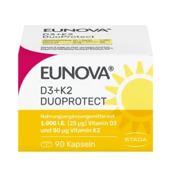 ® D3 + K2 DuoProtect – 1.000 I.E. Nahrungsergänzungsmittel zur normalen Funktion des Immunsystems & Erhaltung normaler Knochen|Eunova Sale