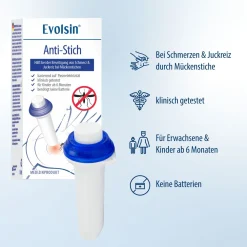 Evolsin® Anti Stich zur Behandlung von Insektenstichen OHNE Chemie & Hitze I elektrischer Insektenstichheiler lindert Juckreiz & Schwellungen> New