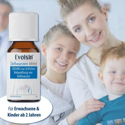 Evolsin® Dellwarzen Mittel I Für Erwachsene & Kinder ab 2 Jahren I Dellwarzen Behandlung mit Ätzkali><noscript><img width=