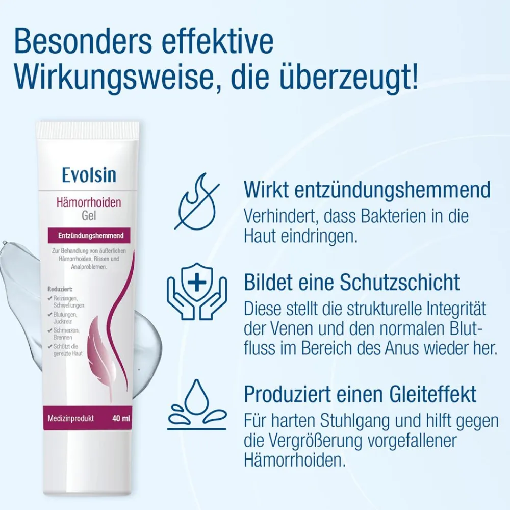 ® Hämorrhoiden Gel - Hämorrhoiden Salbe gegen Brennen, Schmerz & Juckreiz>Evolsin Discount