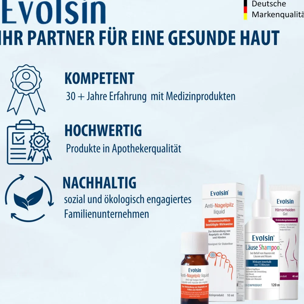 Evolsin® 120ml Läuseshampoo & Läusekamm – bei Befall von Nissen & Kopfläusen – Läusemittel schonend für die Kopfhaut>