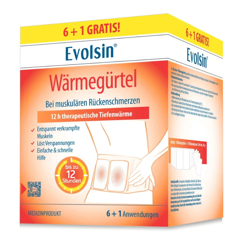 ® Wärmegürtel – Wärmeumschläge zur Linderung muskulärer Rückenschmerzen|Evolsin Discount