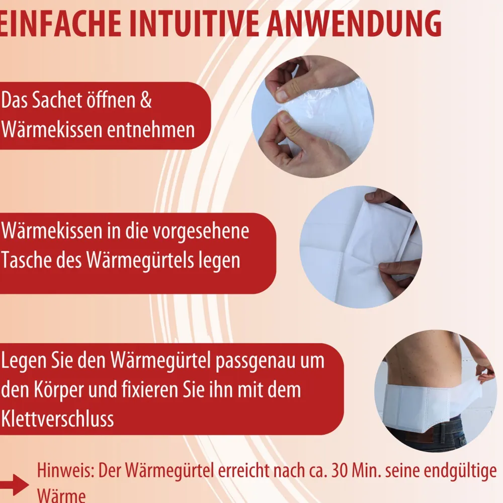 ® Wärmegürtel – Wärmeumschläge zur Linderung muskulärer Rückenschmerzen|Evolsin Discount
