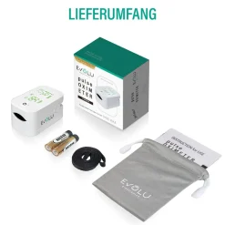 EVOLU PULS OXIMETER Finger-Pulsoximeter extra soft für Zuhause + unterwegs> Clearance