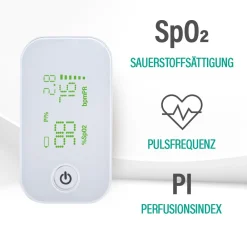 EVOLU PULS OXIMETER Finger-Pulsoximeter extra soft für Zuhause + unterwegs><noscript><img width=
