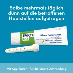Lind Hämorrhoidensalbe - bei Jucken, Nässen, Brennen, Entzündungen, kleinen Blutungen, 50 g (mit Applikator)|FAKTU Best