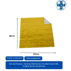FAP First Aid Products - Erste-Hilfe Rettungsdecke 160 x 210 cm – Gold/Silber> Sale