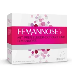 Femannose F – Trinkgranulat mit je 2000 mg D-Mannose Pulver und 100 mg Preiselbeer-Extrakt>FEMANNOSE N