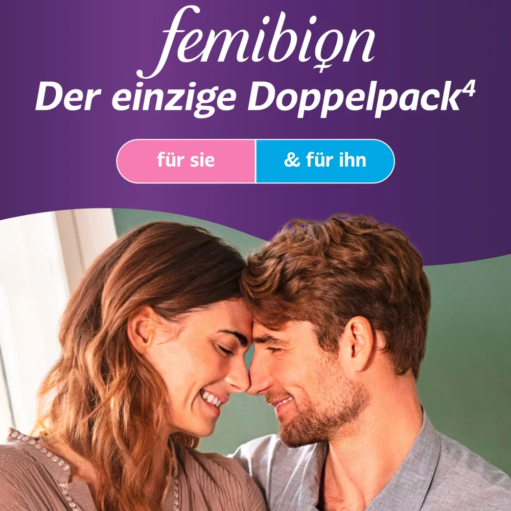 Femibion für Sie & Ihn – Tabletten zur Unterstützung bei Kinderwunsch - Jetzt 20% mit dem Code femibion20 sparen>Femibion Schwangerschaft 1