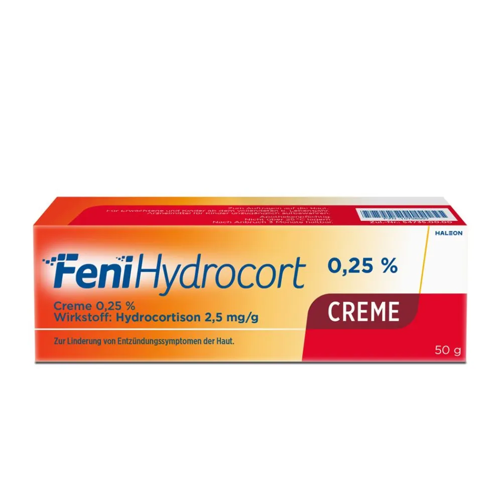 Creme 0,25 %, Hydrocortison 2,5 mg/g, , wirksam bei Hautentzündungen|Fenihydrocort Sale