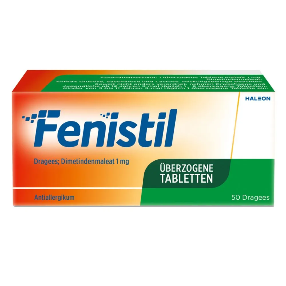 Dragees, Dimetindenmaleat 1 mg/Tablette, Antiallergikum>Fenistil Clearance