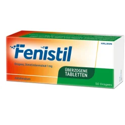 Dragees, Dimetindenmaleat 1 mg/Tablette, Antiallergikum><noscript><img width=