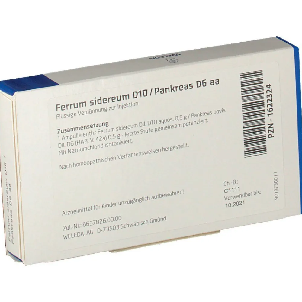 Ferrum Sidereum D10 / Pankreas D6 aa>WELEDA Sale