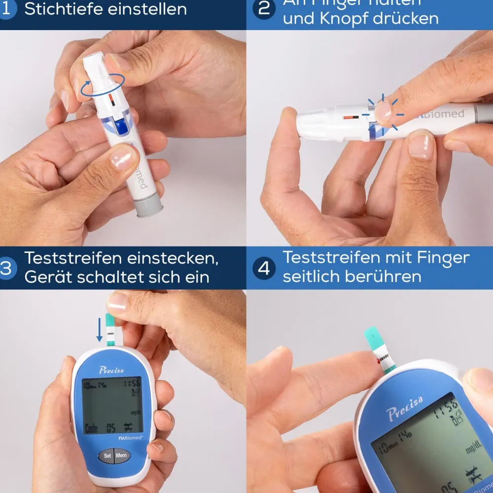 FIA Biomed Precisa Blutzuckermessgerät Set| Clearance