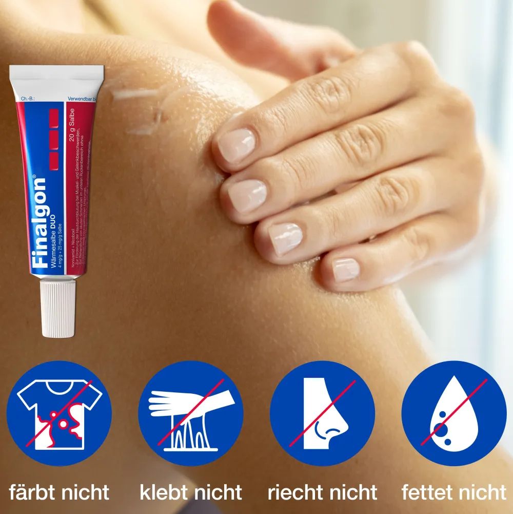 ® Wärmesalbe DUO Schmerzsalbe gegen Rückenschmerzen und Nackenverspannungen|Finalgon New