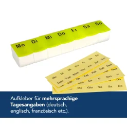 First Aid Only Tablettenbox, 7 Tage, grün><noscript><img width=