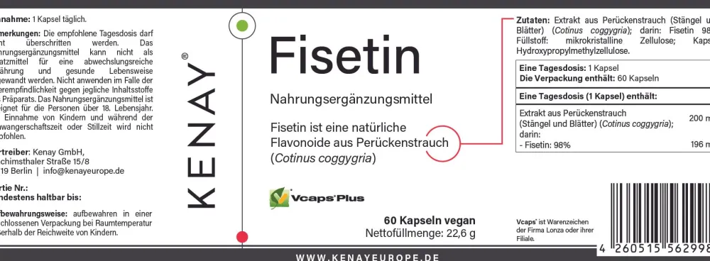 FISETIN | Nahrungsergänzungsmittel KENAY®>