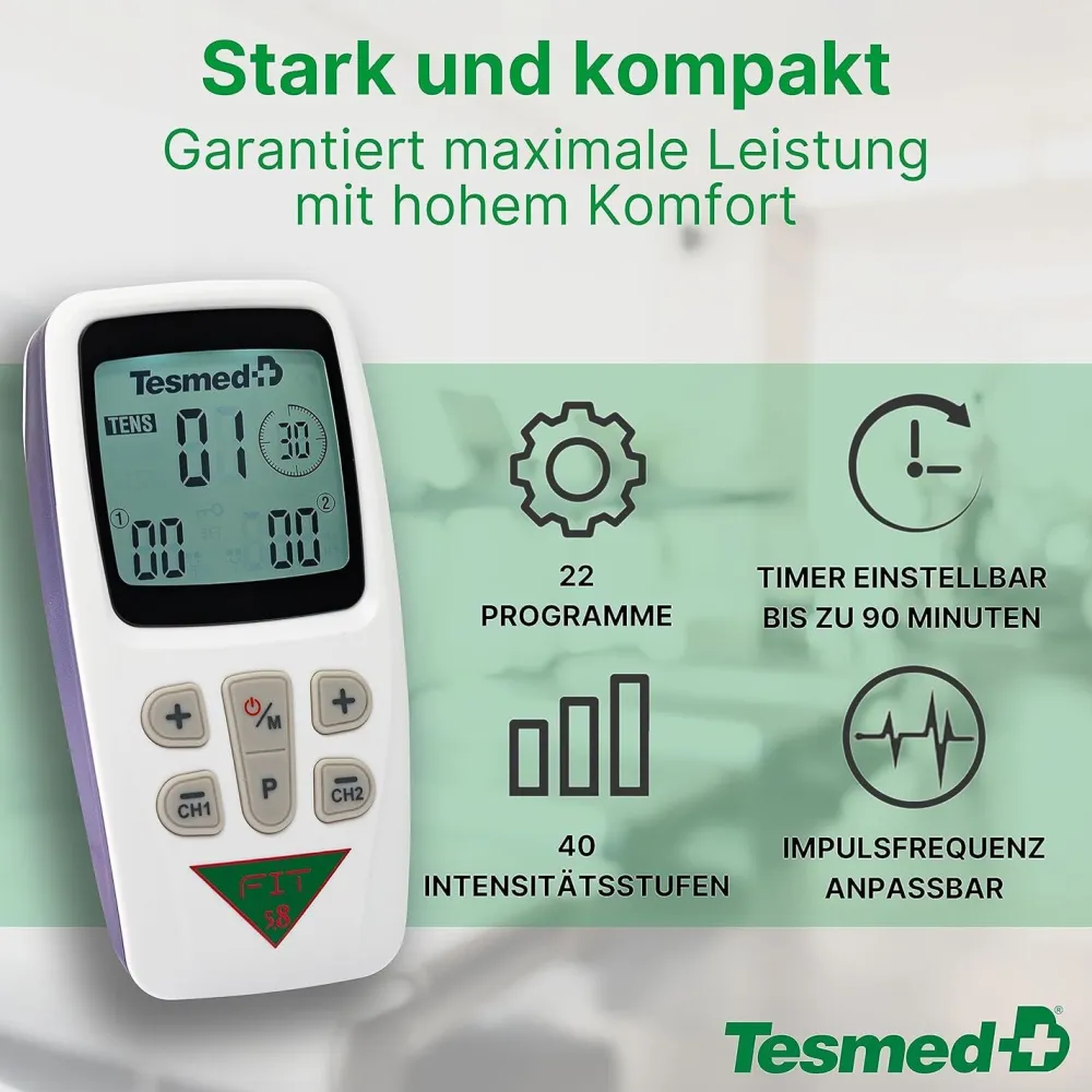 Fit 5.8 TENS/EMS: 3-in-1 Reizstromgerät, Schmerzlinderung, Training, Massage, inkl. 8 Elektroden> Outlet