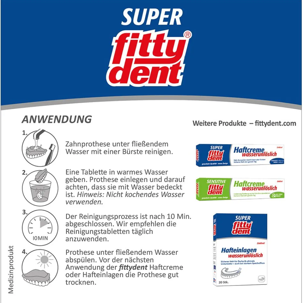 fittydent super Reinigungstabletten| Online