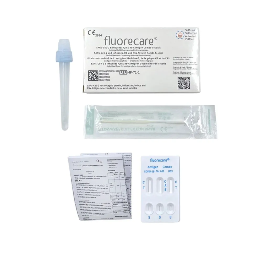 ® 4in1 SARS-CoV-2, Influenza A/B & RSV Combo-Schnelltest|fluorecare Hot