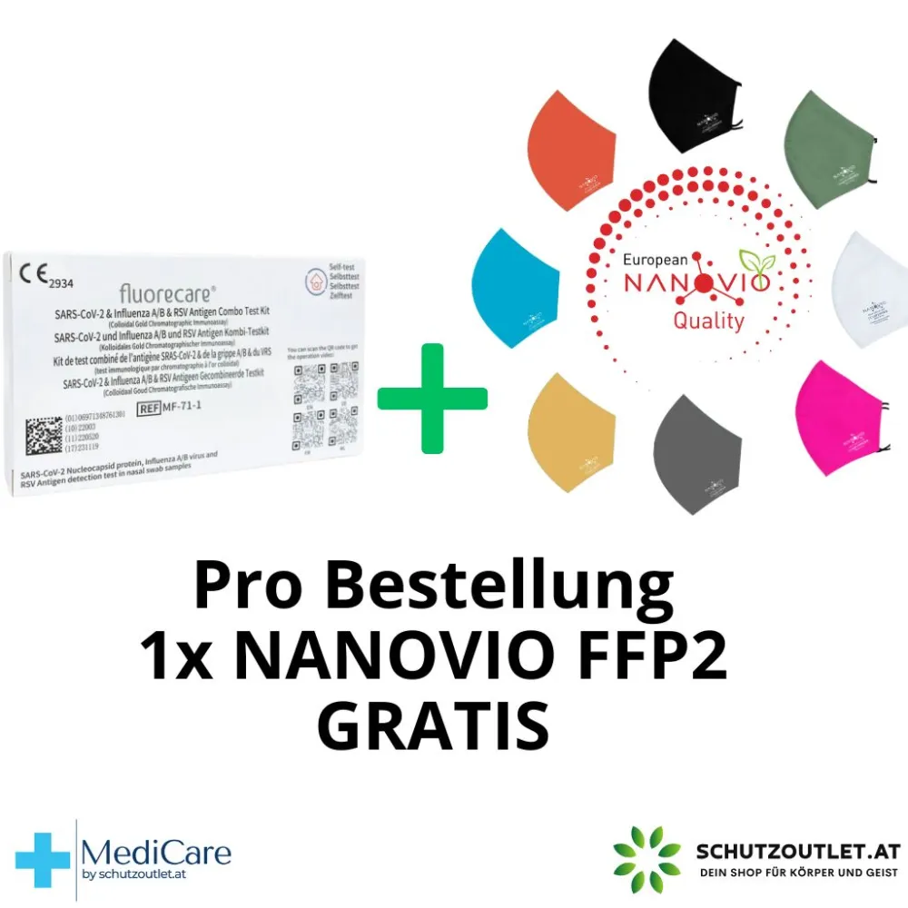 ® 4in1 SARS-CoV-2, Influenza A/B & RSV Combo-Schnelltest|fluorecare Hot