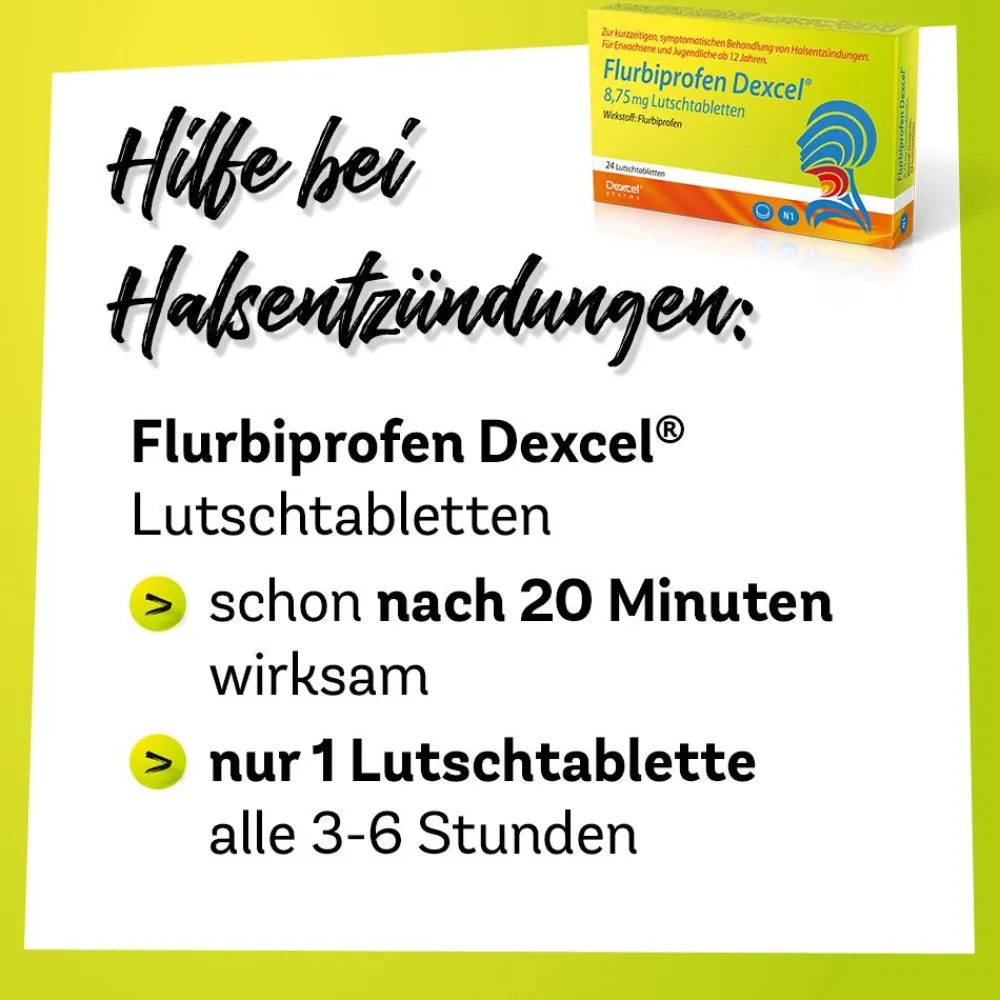 Flurbiprofen Dexcel® 8,75 mg, bei Halsschmerzen| Sale