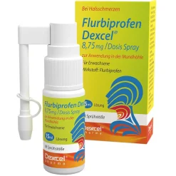 Flurbiprofen Dexcel® 8,75 mg/Dosis, bei Halsschmerzen| Clearance