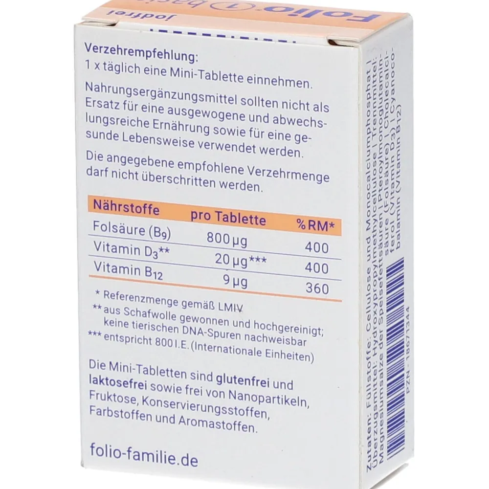1 basic jodfrei Filmtabletten|Folio Online