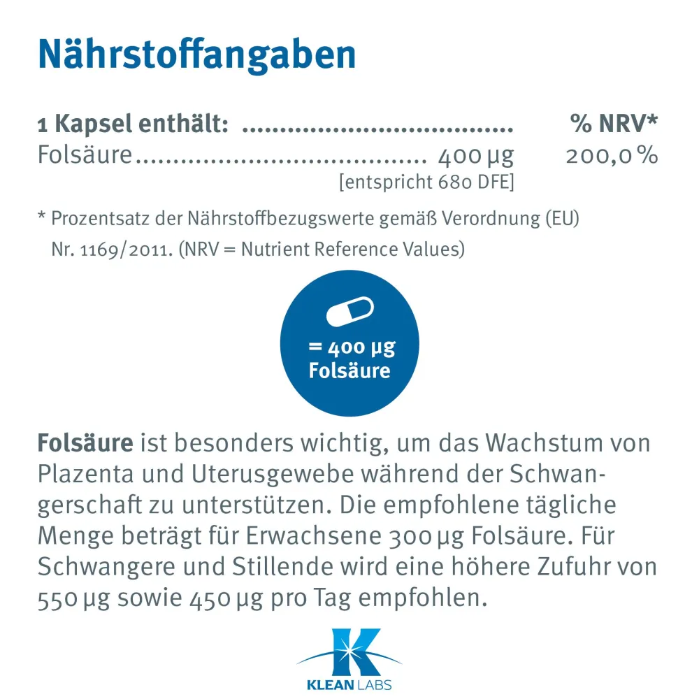 Folsäure 400 µg| Sale