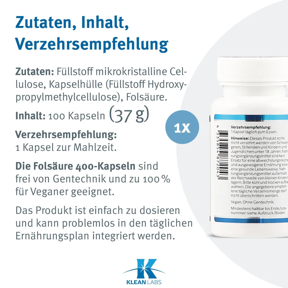 Folsäure 400 µg| Sale