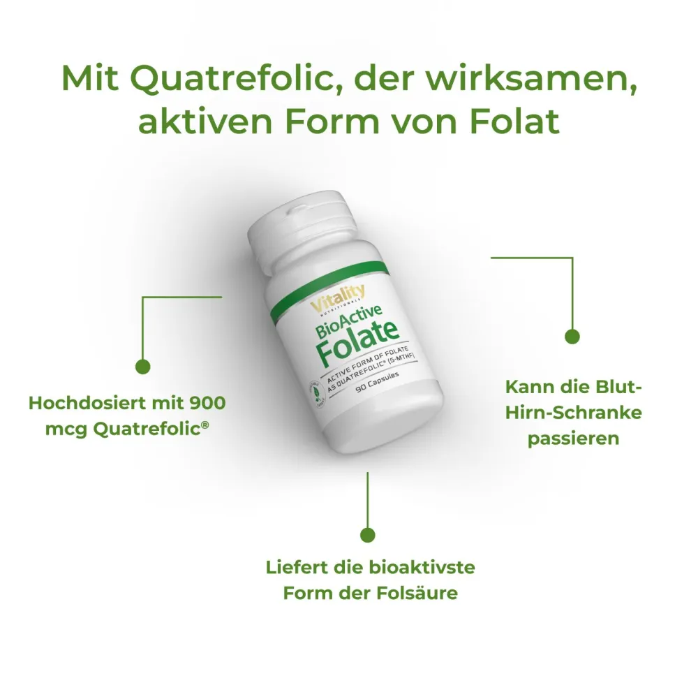 Folsäure 400 µg Bioaktiv - BioActive Folate Vitality Nutritionals| Clearance