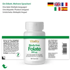 Folsäure 800 µg Bioaktiv - BioActive Folate Vitality Nutritionals| Outlet