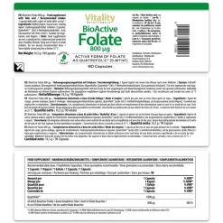 Folsäure 800 µg Bioaktiv - BioActive Folate Vitality Nutritionals| Outlet
