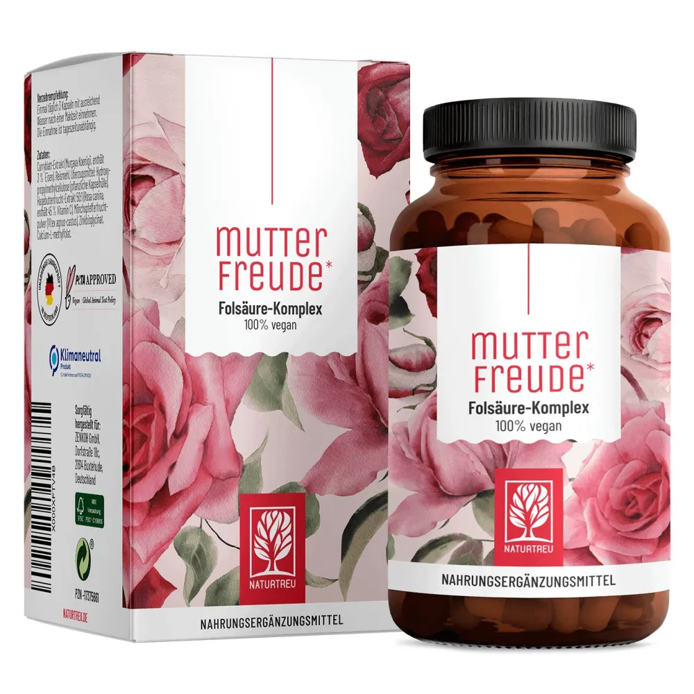 Folsäure Komplex Mönchspfeffer hochdosiert Eisen Zink 90 vegan Kapseln Mutterfreude ®>NATURTREU Sale