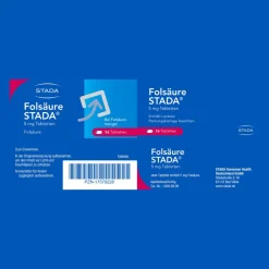 Folsäure STADA® 5 mg Tabletten, Vitaminpräparat zur Behandlung von Folsäuremangelzuständen| Best