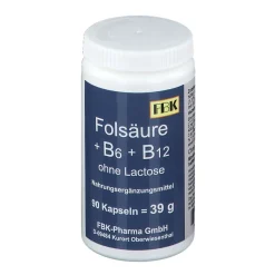Folsäure + Vitamin B6 + Vitamin B12 ohne Lactose>