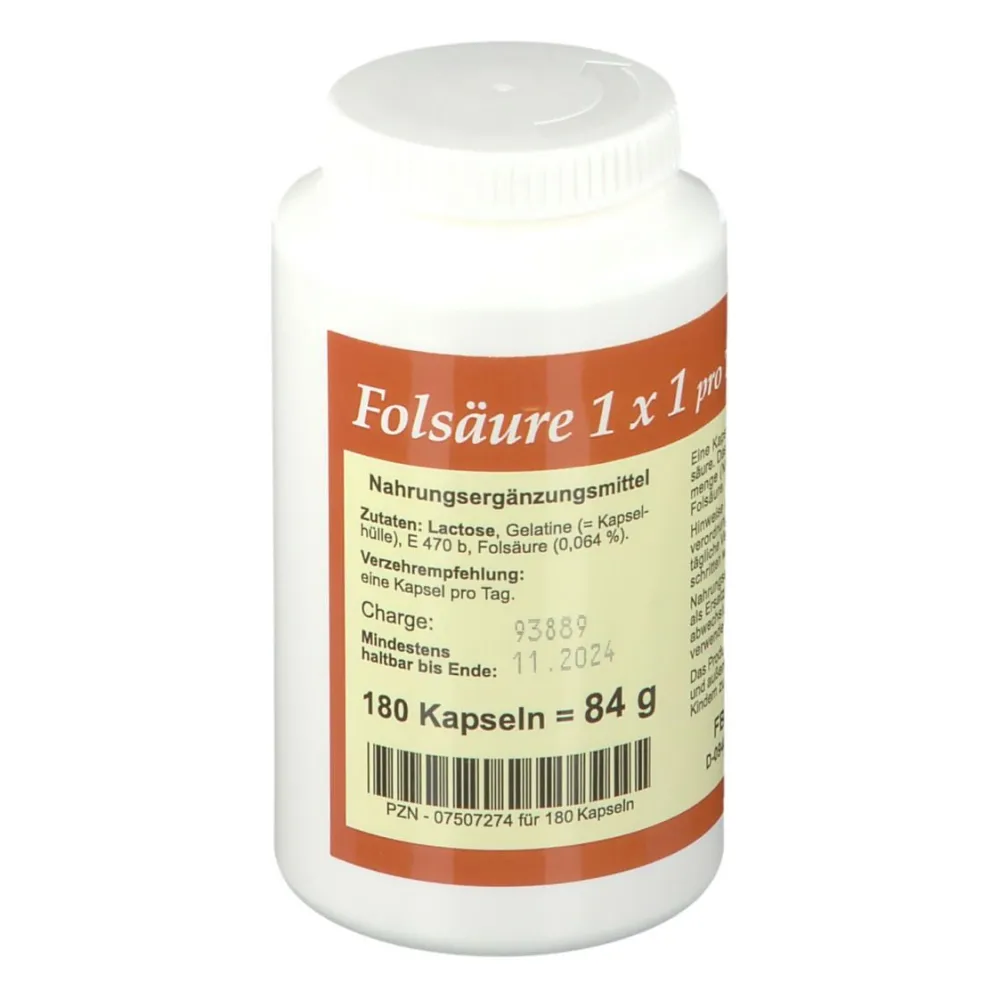 Folsäure 1 x 1 pro Tag> Clearance