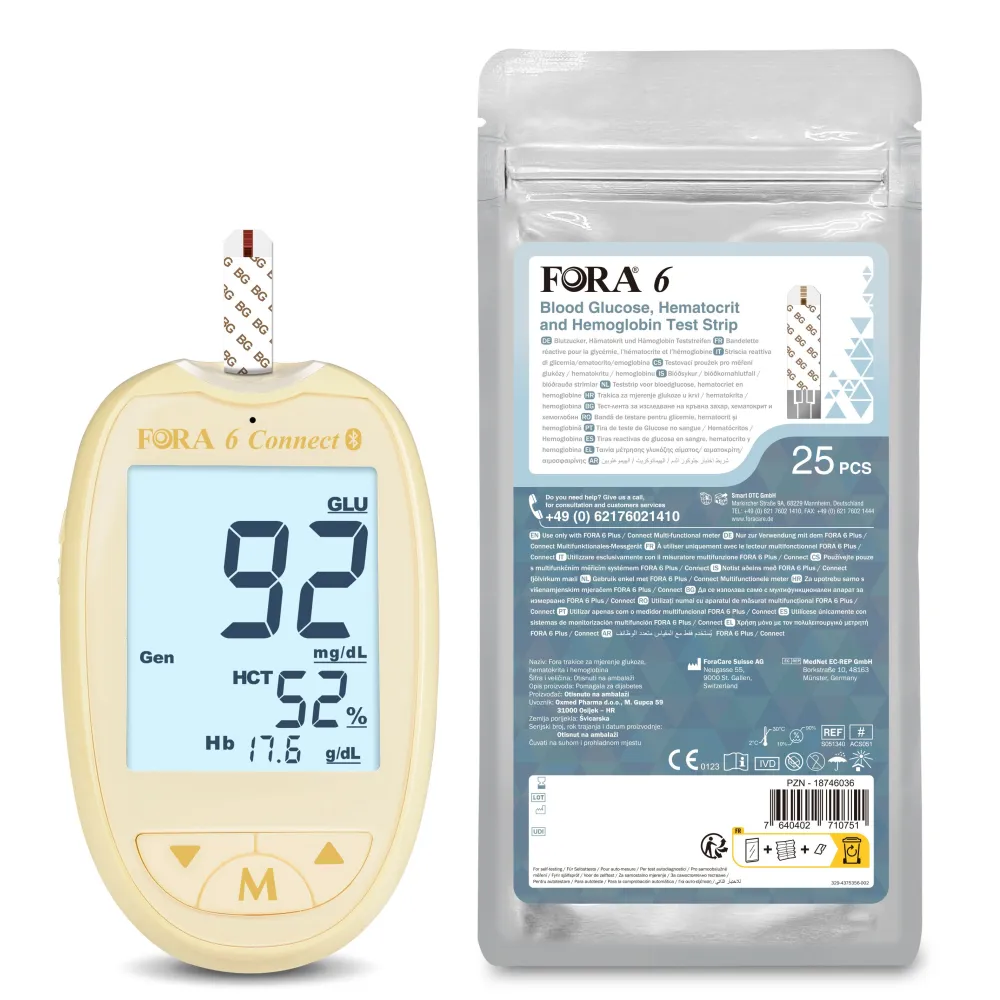 FORA 6 | Blutzucker-, Hämatokrit- und Hämoglobin-Messgerät – mg/dl| Outlet